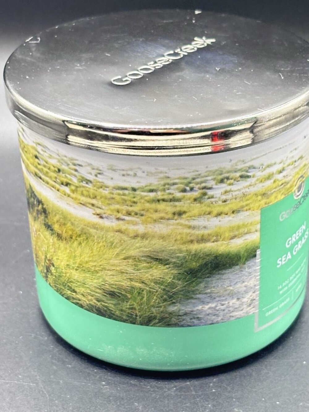 Goose Creek Green Sea Grass 3 Wick Jar Candle 14.5 oz Summer Beach Apple Pear - Picture 4 of 16
